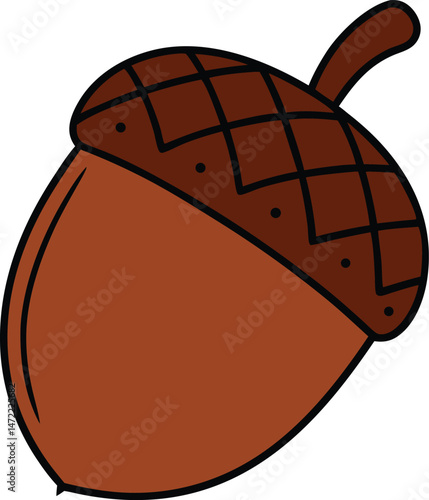 acorn icon Oak nut Oak seed Oak apple Vector illustration