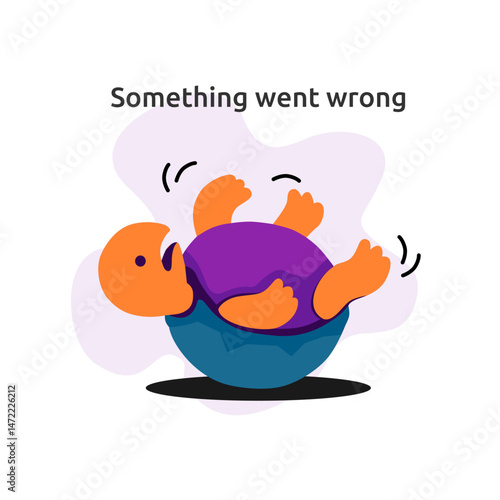 upside down turtle - cartoon ...