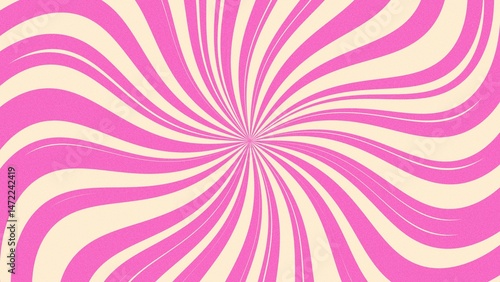 Pink and beige retro sunlight pattern background illustration with noise texture