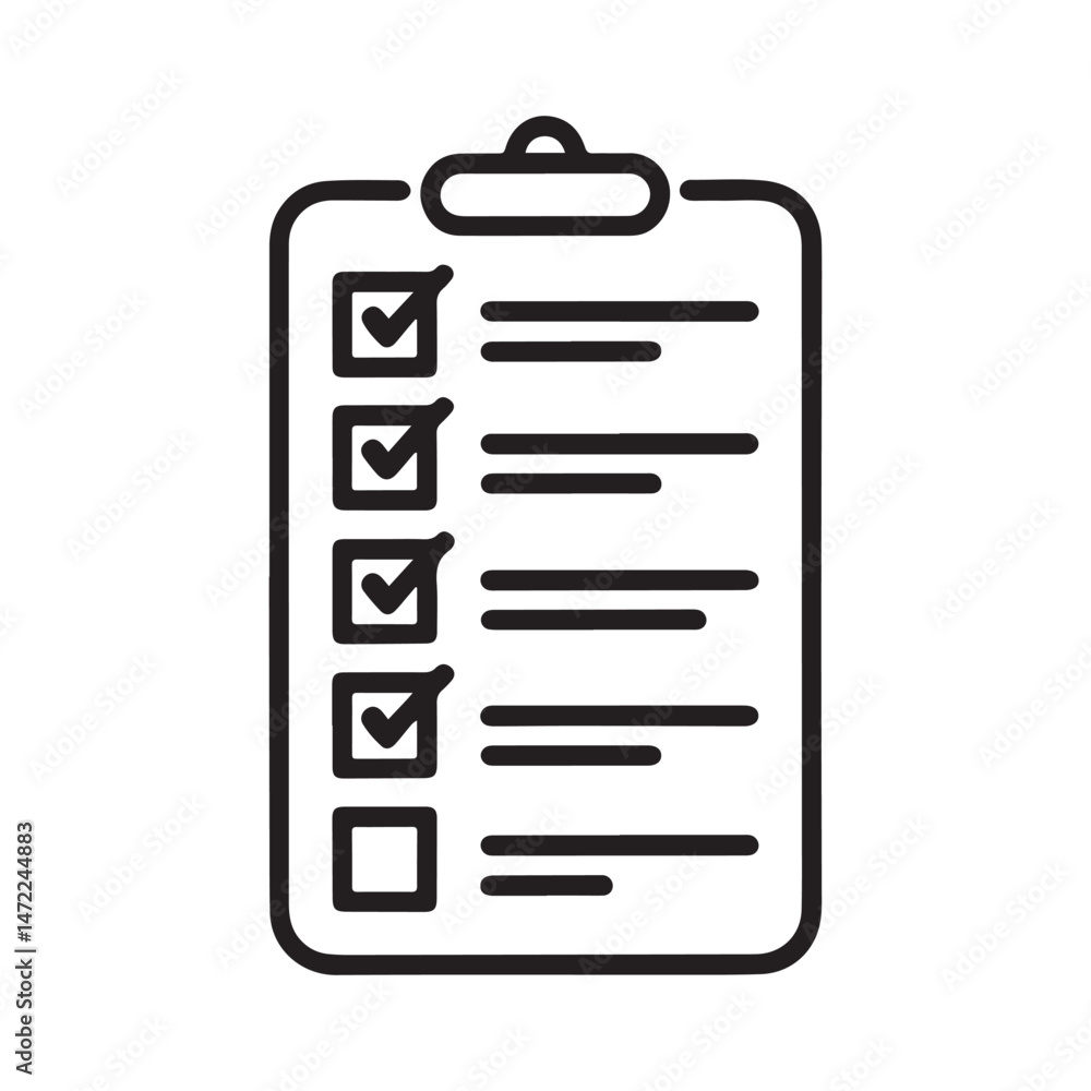 clipboard with check list clipboard with check list