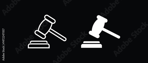 Gavel icon vector. judge gavel sign and symbol. law icon. gavel icon vector illustration for web, ui, and mobile apps
