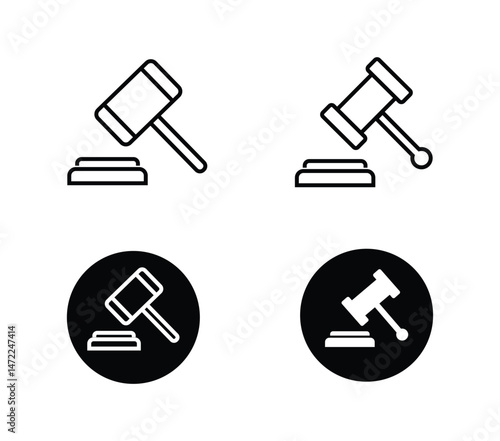 Gavel icon vector. judge gavel sign and symbol. law icon. gavel icon vector illustration for web, ui, and mobile apps