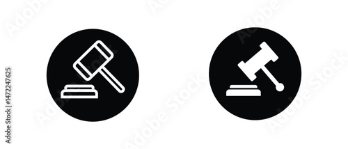 Gavel icon vector. judge gavel sign and symbol. law icon. gavel icon vector illustration for web, ui, and mobile apps