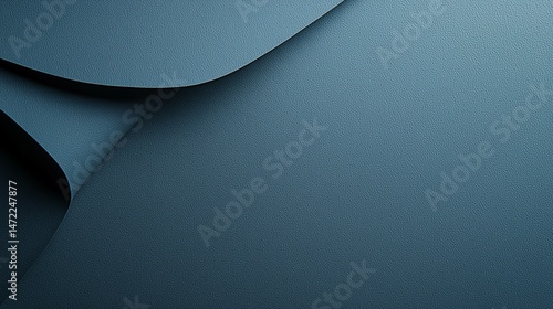 Subtle Blue Curves: An Abstract Dance of Shadow and Light on a Textured Surface

