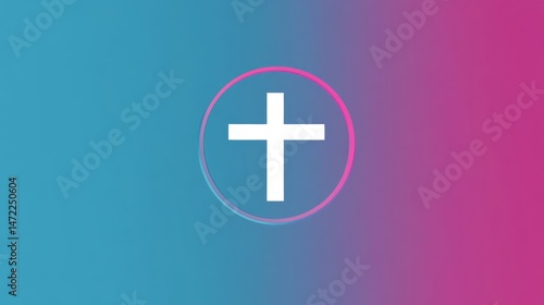 Minimalistic illustration of a white transgender symbol inside a circle, set against a gradient background transitioning from blue to pink and purple Free Download Minimalistic illustration of a white transgender symbol inside a circle, set against a gradient background transitioning from blue to pink and purple - GFXLoad