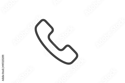 Vector icon of a classic telephone receiver symbol designed for communication interfaces and applications