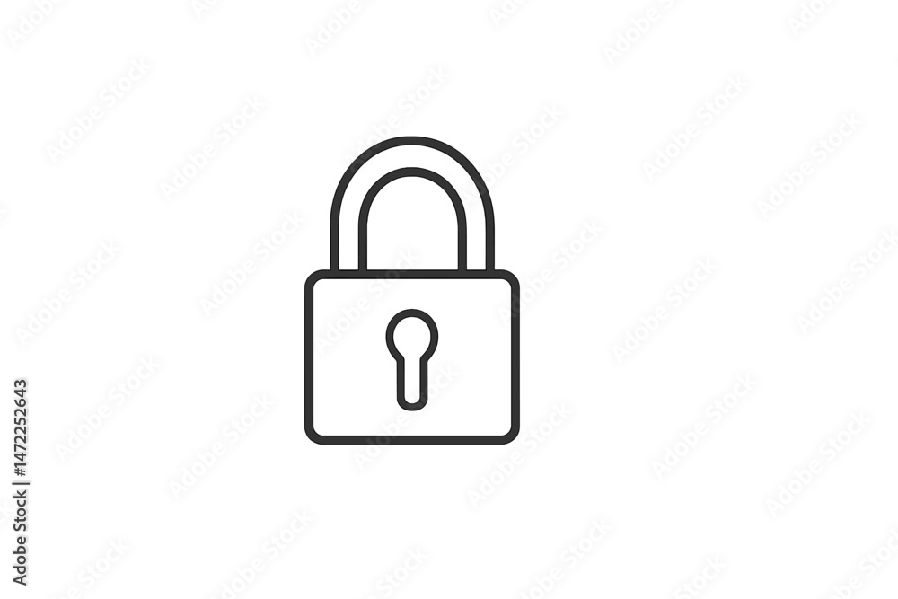 Secure padlock vector icon representing safety and protection in digital and physical contexts Secure padlock vector icon representing safety and protection in digital and physical contexts