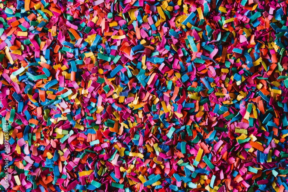 Fototapeta premium Experience the joy of carnival through vivid confetti displays.