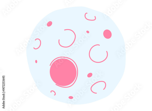 Illustration of an Space Moon Cartoon Element