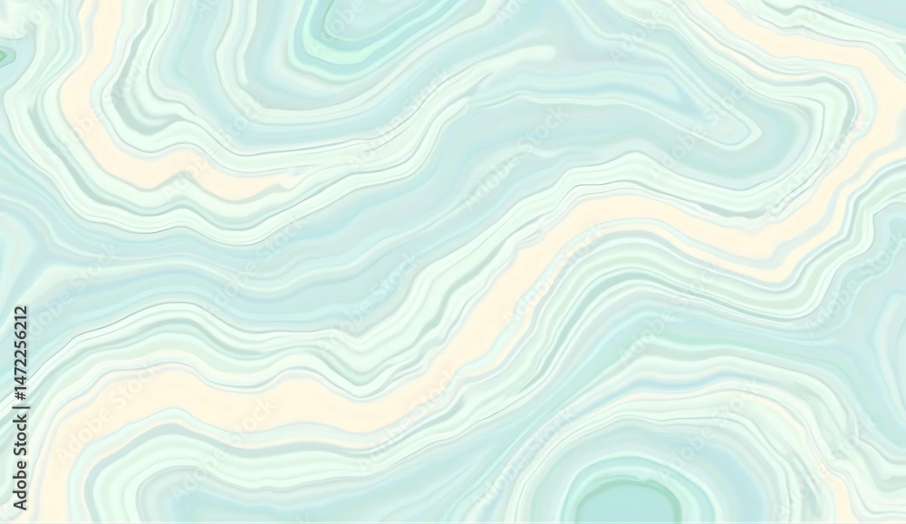 Obraz premium Abstract Layered Blue & Beige Topographic Waves Background