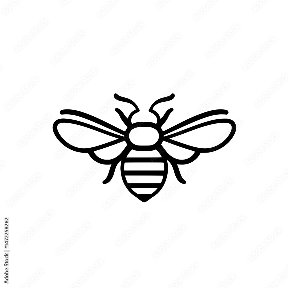 bee icon in flat vector design bee icon in flat vector design
