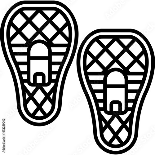 Snowshoes  Line Icon