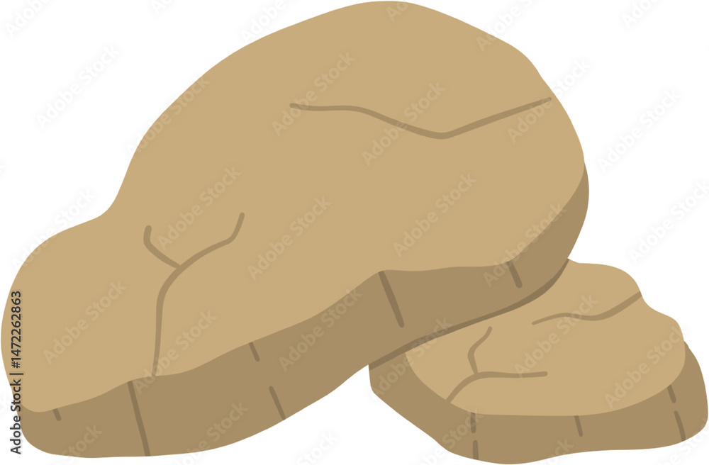 Cute Pebble Clipart , Hand Drawn Stone Set Cute Pebble Clipart , Hand Drawn Stone Set