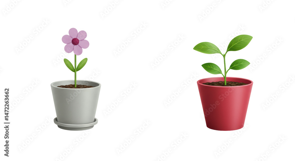 Obraz premium Isolated Potted Plants