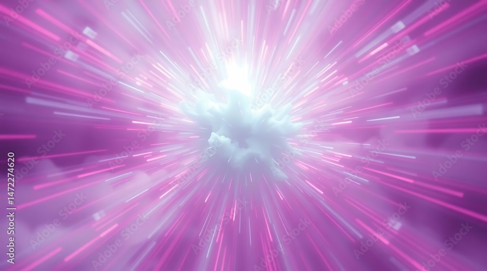 Abstract Pink & Purple Explosion with 3D Radial Burst. Abstract Pink & Purple Explosion with 3D Radial Burst.