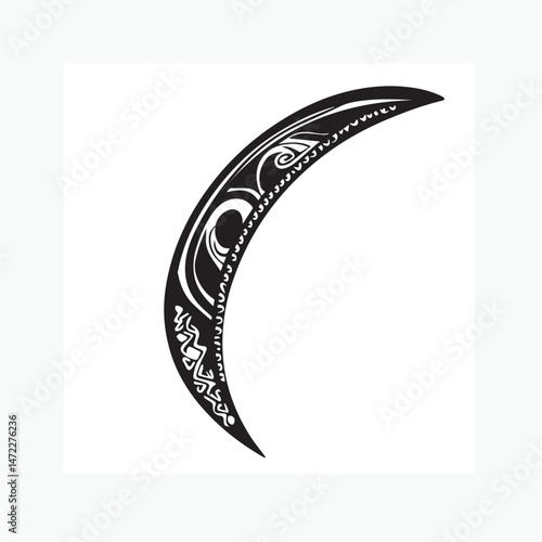 vector illustration of a boomerang weapon
