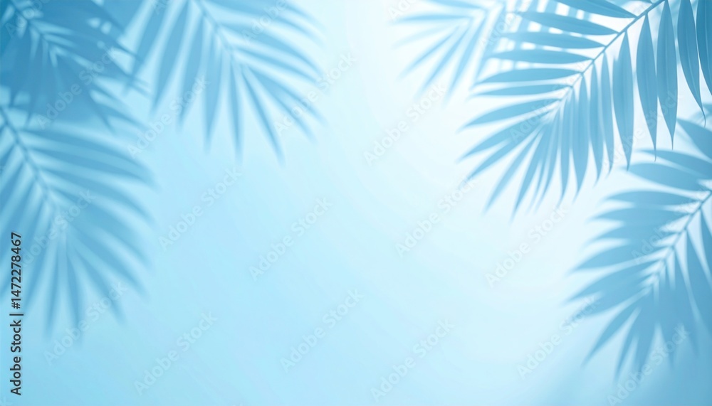 Fototapeta premium Tranquil tropical vibes coastal oasis background image soft blue elevated viewpoint serenity and relaxation