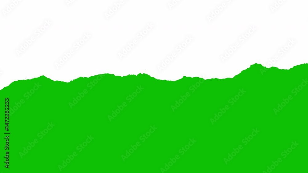 Slideshow animation torn ripped paper transition on a green screen. title effect Slideshow motion graphic template.