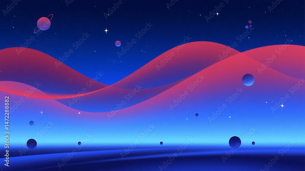 Fototapeta premium Abstract Voyage Through Space and Light