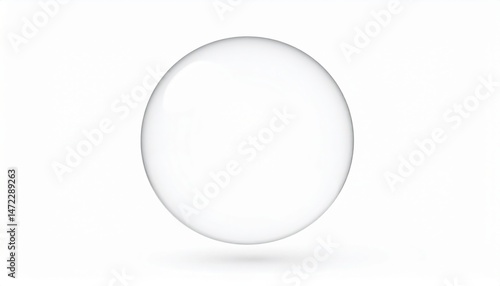 Floating transparent sphere studio environment digital art minimalist style isolated viewpoint abstract concept