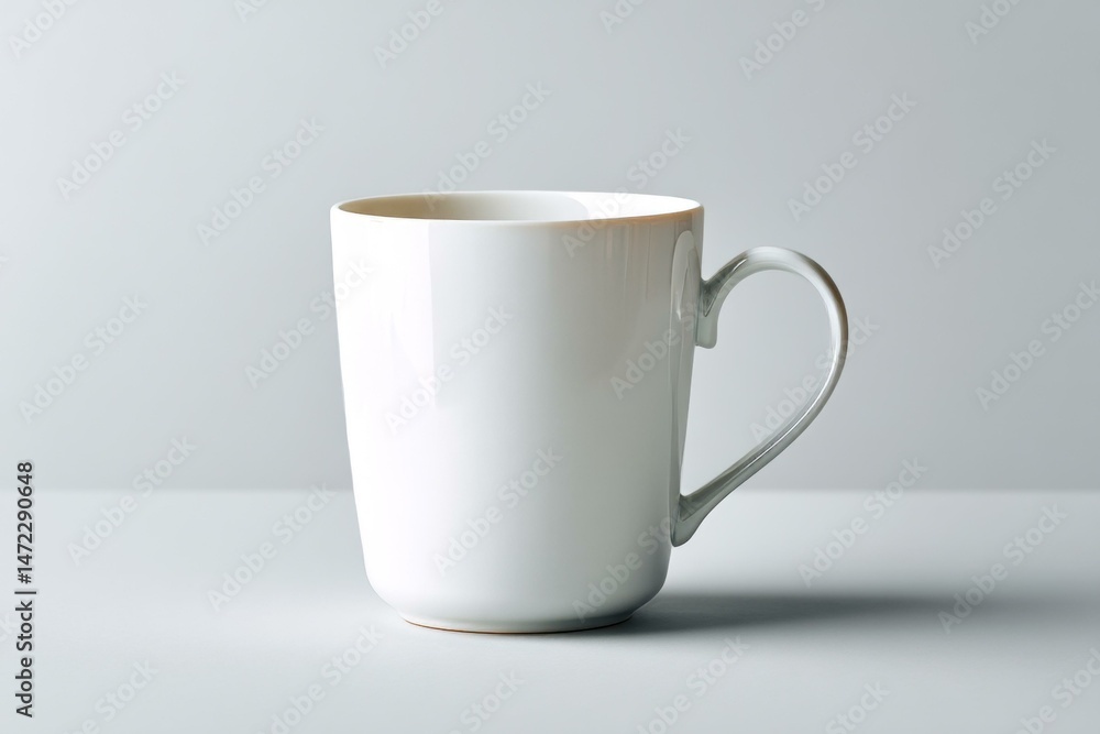 White Ceramic Coffee Mug Studio Shot White Ceramic Coffee Mug Studio Shot