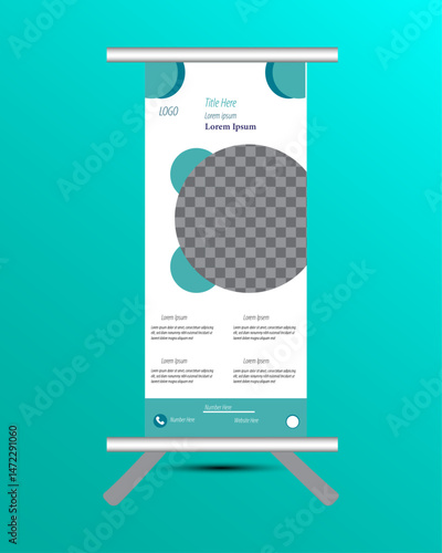 Rollup design template mockup vector.
