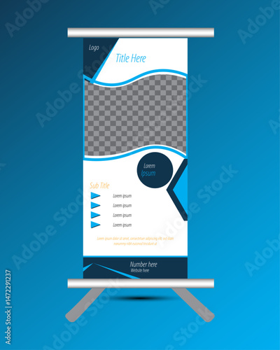 Modern rollup design template mockup.