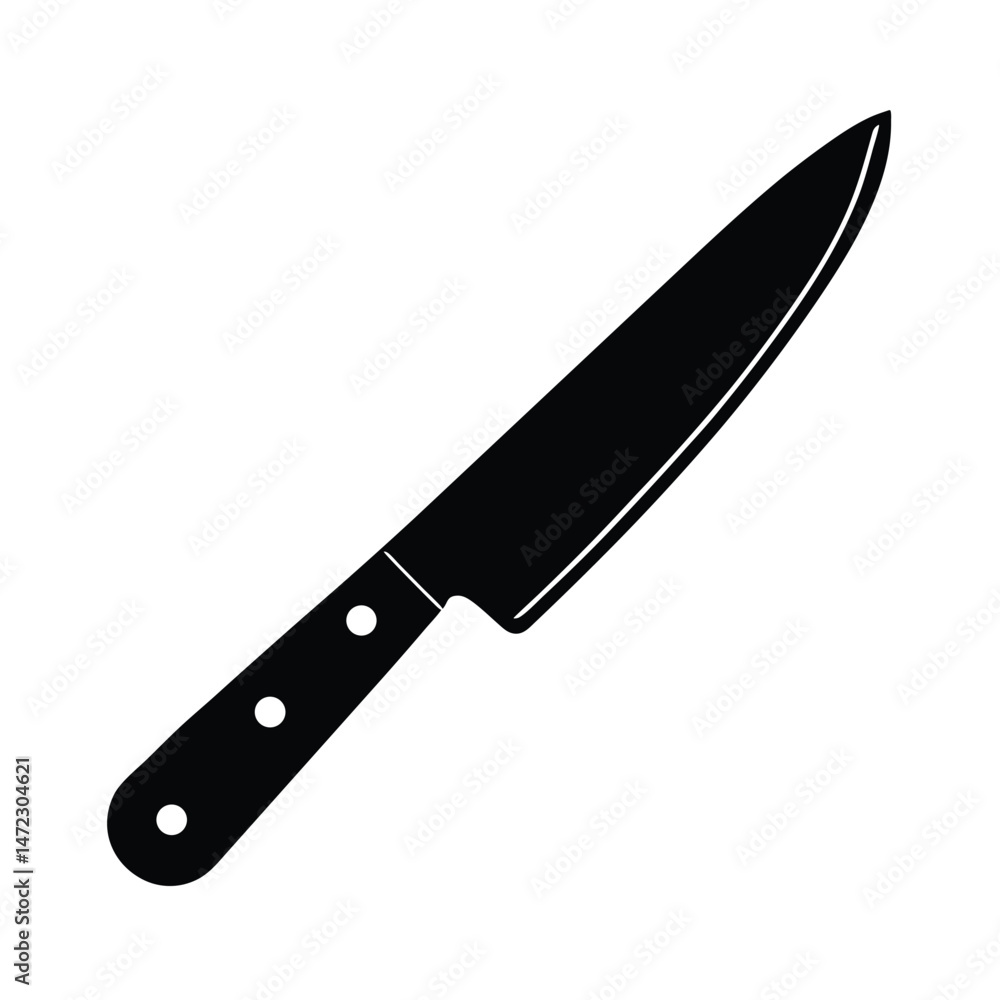 Chef Knife Vector Silhouette Chef Knife Vector Silhouette