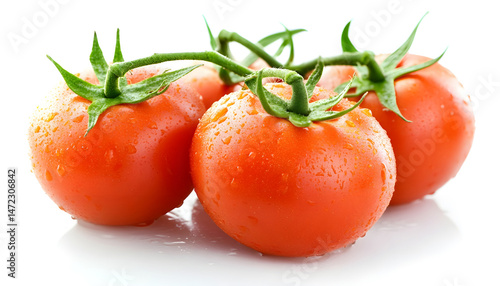 Obraz na płótnie One red ripe tomato isolated on white w salonie