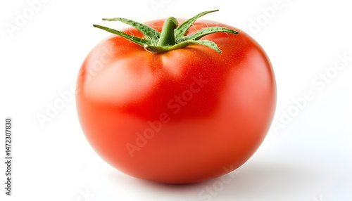 Obraz na płótnie One red ripe tomato isolated on white w salonie