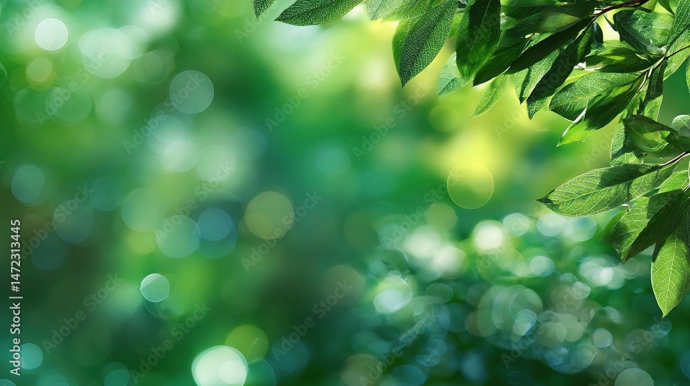 Vibrant Green Bokeh Background Featuring Natural Elements and Light Vibrant Green Bokeh Background Featuring Natural Elements and Light