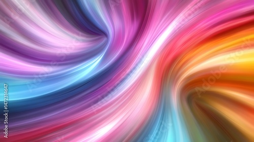 Radiant Multicolored Swirls Forming an Abstract, Luminous Composition