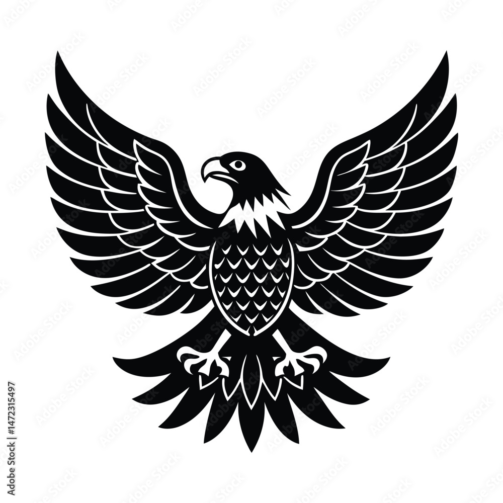 Obraz premium American Eagle vector illustration on white background