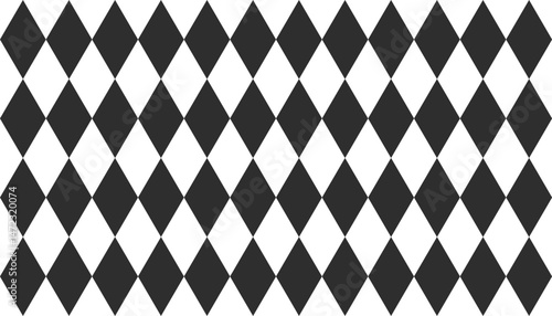 Rhombus diamond seamless background black and white pattern
