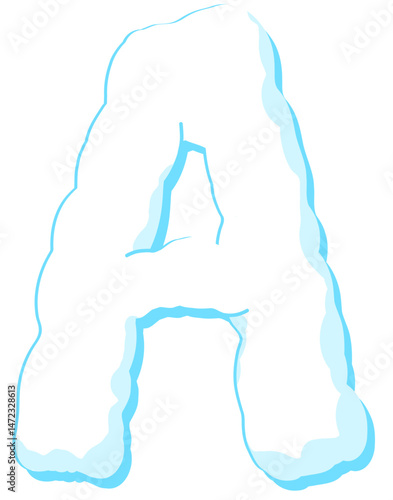 Cloud Font Letter A