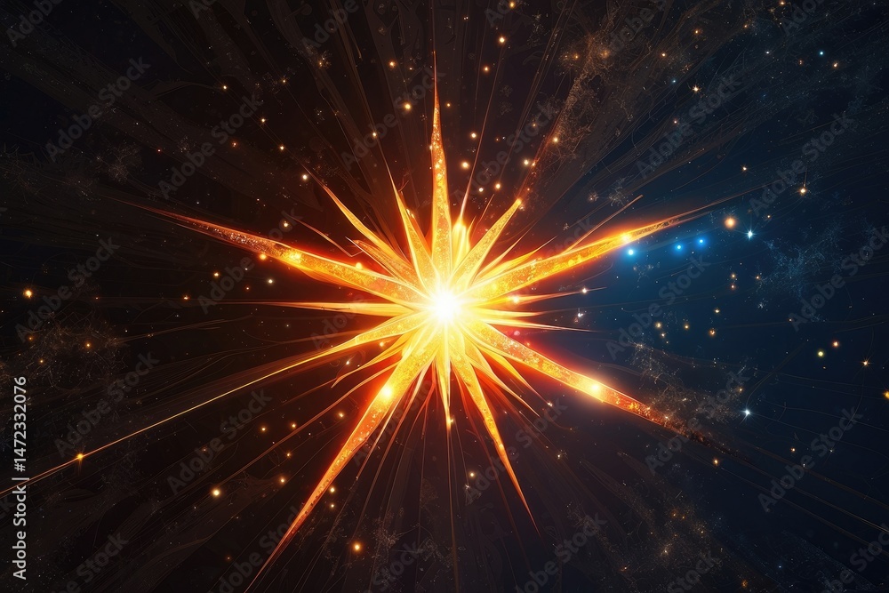 Radiant 3D Star of Bethlehem – A Glowing Christian Symbol Clipart Radiant 3D Star of Bethlehem – A Glowing Christian Symbol Clipart