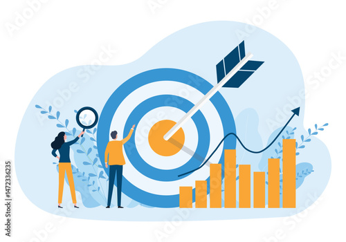business finance investment goal, business marketing target, people team working research and analysis
