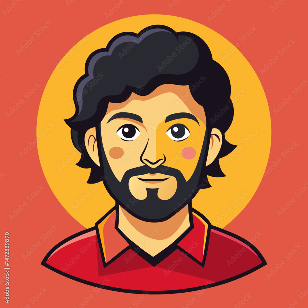 A vector of a portrait man A vector of a portrait man