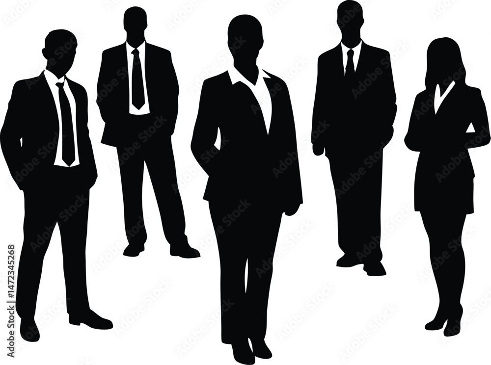 Business People Silhouettes Business People Silhouettes
