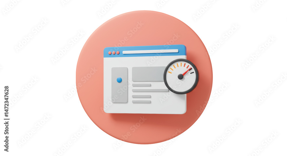 Fototapeta premium Isolated Website speed