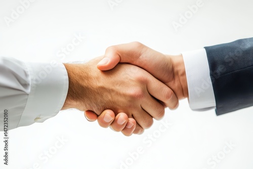 Wallpaper Mural Business handshake agreement isolated on white background Torontodigital.ca