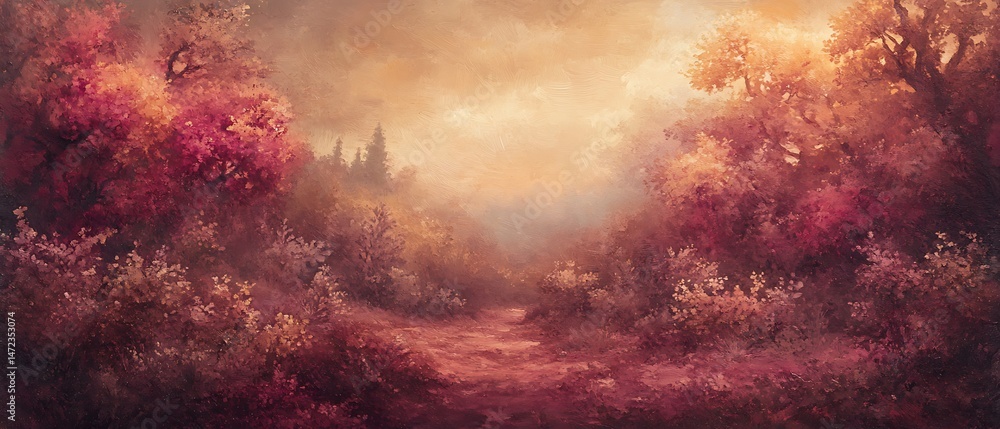 Fototapeta premium Autumnal Forest Path (1)