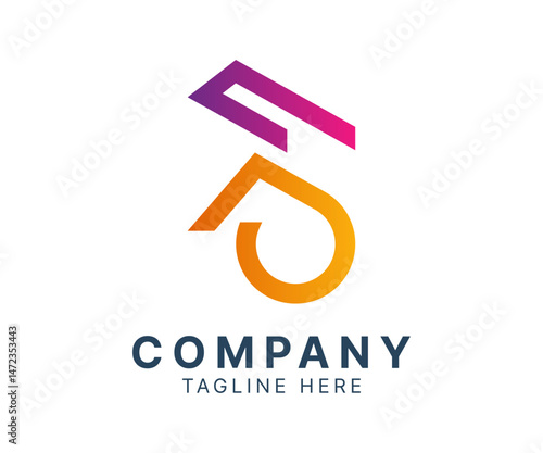 Abstract Geometric S Letter Logo for Property and Architecture Business
