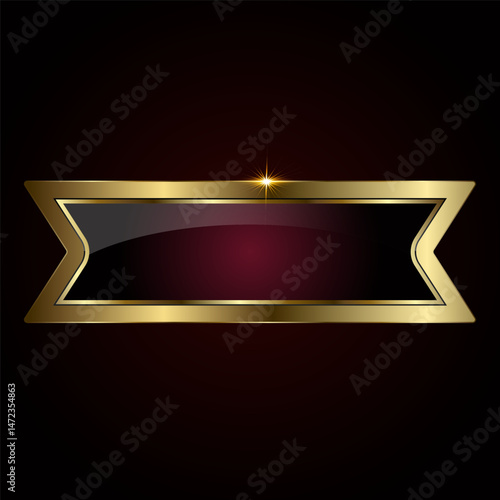 The angular design and sharp edges bring a contemporary edge, while the golden sheen adds timeless sophistication. and dark red Button web steel on dark background
