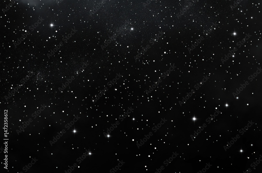 Fototapeta premium A mesmerizing digital illustration of a night sky, filled with countless stars of varying brightness, creating a sense of cosmic vastness and wonder. : Generative AI