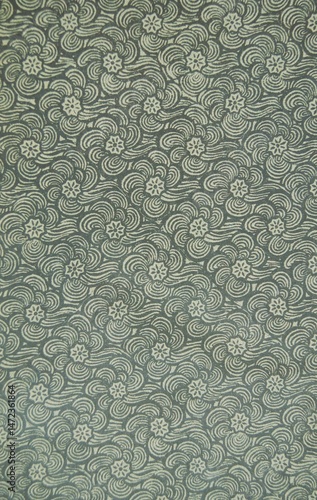 Decorative paper with art nouveau pattern. Early 1900. 