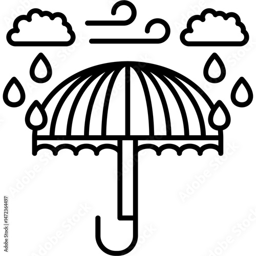 umbrella and rain