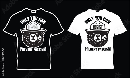 Comfort Colors Only You Can Prevent Fascism Shirt, Protect Our National Park T-shirt, Resist Shirt, Environmental Awareness, Vector Design.
