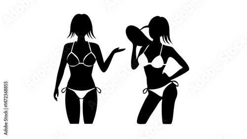 Line Icon Set Representing Different Hairy Skin Types