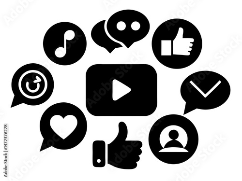Collection of Connect Icons.Contact us icon set.Contact and Communication Icons.Set